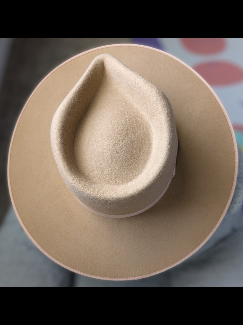 Lack of Color Wide Brim Felt Hat in Camel - Picture 3 of 7